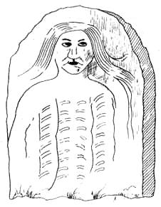 Рис. 9. Изваяние женщины со среднего Енисея.