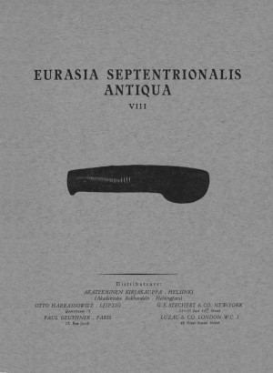 Eurasia Septentrionalis Antiqua. VIII. Helsinki: 1933.