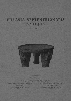 Eurasia Septentrionalis Antiqua. XI. Helsinki: 1937.